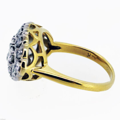 1.14 ct Round cut Diamond Vintage Design Ring F Color Vs1 Clarity  14k gold