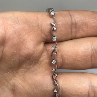 1.12 carat women's  Vs1 diamond bracelet 14k gold - Image 12
