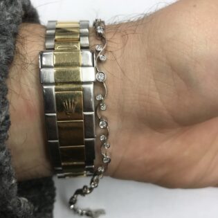 1.12 carat women's  Vs1 diamond bracelet 14k gold - Image 3
